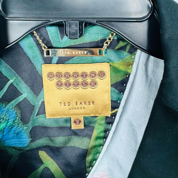 Ted Baker London Black Single Gold Button Blazer - Picture 3 of 7